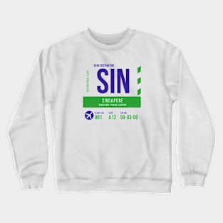 Singapore City Airport Stylish Luggage Tag (SIN) Crewneck Sweatshirt